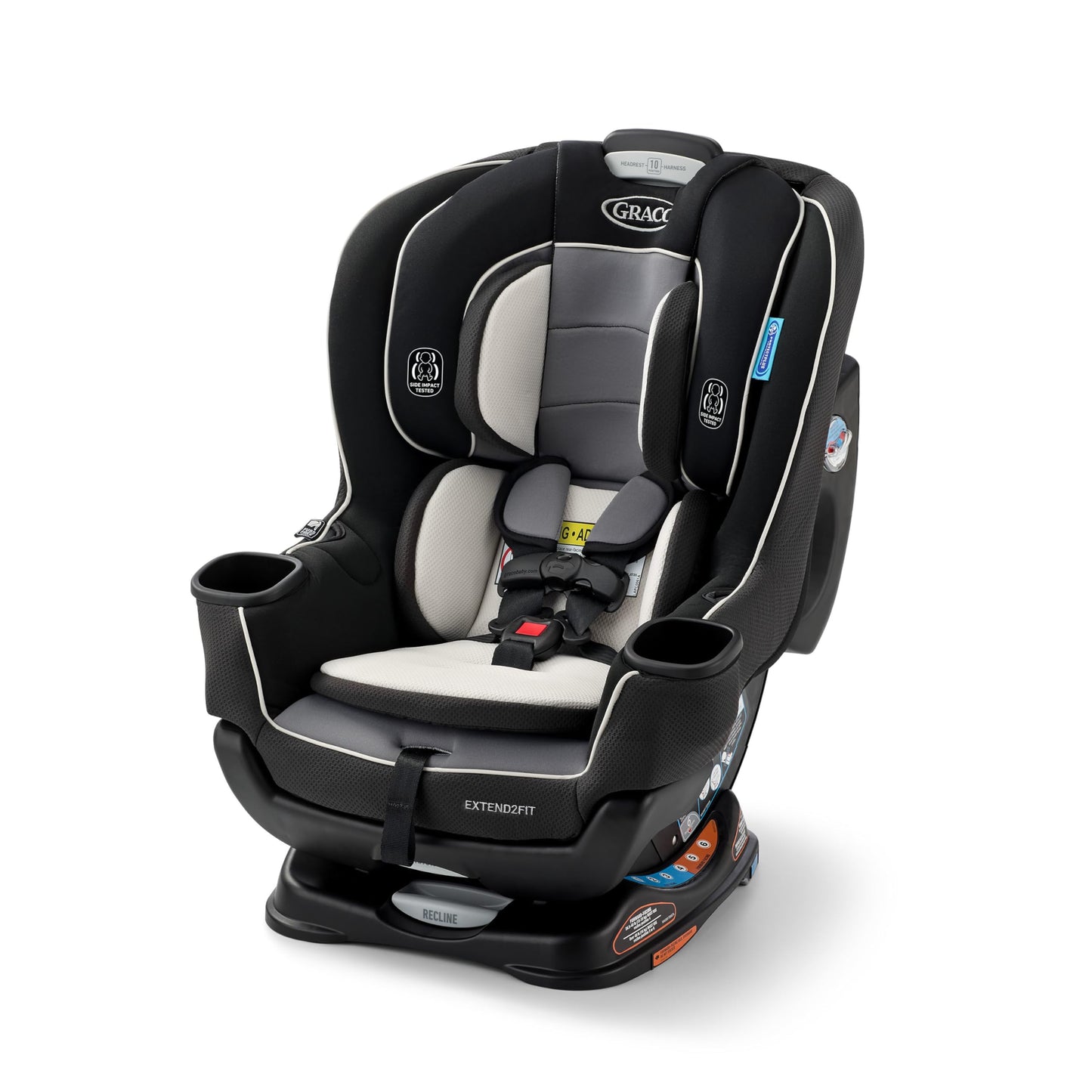 Graco Extend2Fit 3-in-1 Convertible Car Seat, 3 Modes – Rear Facing, Forward Facing Baby Car Seat and Highback Booster Seat, Adjustable Extension Panel for Extra Legroom, Cullen