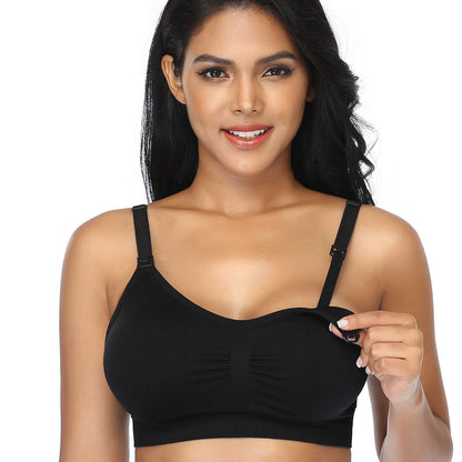 GXXGE 4Pack Nursing Bra for Breastfeeding Maternity Bras Push Up Silk Seamless Pregnancy Bralette Underwear