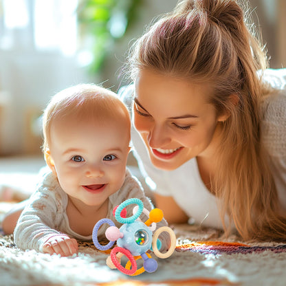 Baby Montessori Sensory Toys for 0-6 6-12 Months, Baby Teether Teething Toys for Babies 0 3 6 9 12 18 Months, Newborn Infant Learning Developmental Toys Gifts for 1 2 Year Old Boys Girls