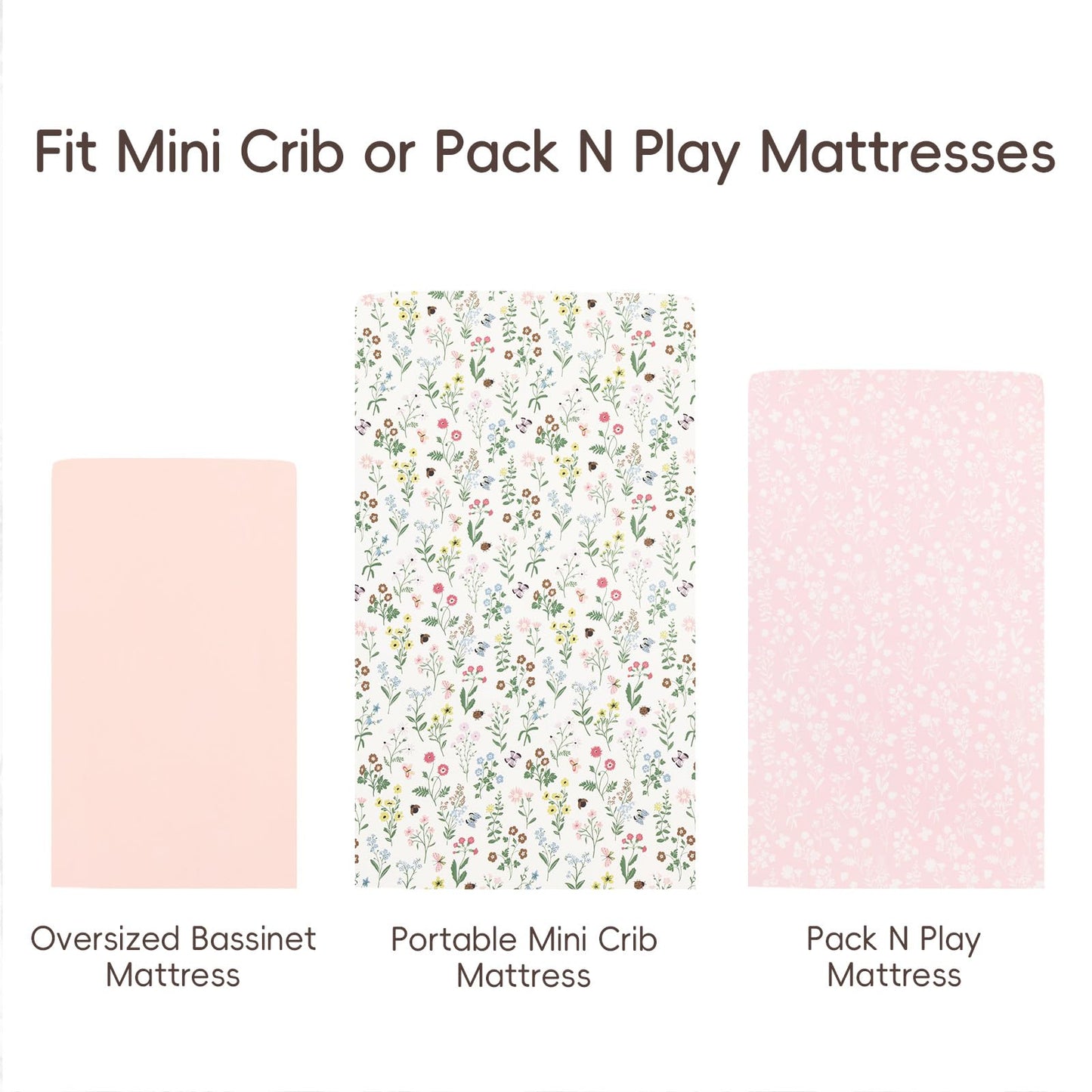 david's kids 3 Pack Fitted Crib Sheets, Ultra Soft Breathable Comfortable Baby Sheet Set for Boys Girls Neutral, 28x52 Inch Fits Standard Crib and Toddler Mattresses, Dinosaur