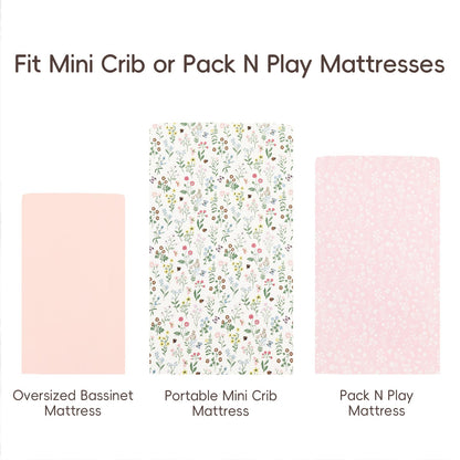 david's kids 3 Pack Fitted Crib Sheets, Ultra Soft Breathable Comfortable Baby Sheet Set for Boys Girls Neutral, 28x52 Inch Fits Standard Crib and Toddler Mattresses, Dinosaur