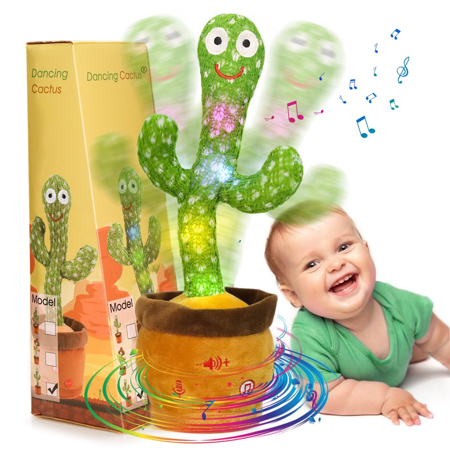 Emoin Dancing Talking Giraffe Baby Toy, Adjustable Volume Baby Giraffe Toys Singing 10 Children's Songs Singing Mimicking Recording Repeating What You Say for Toddlers