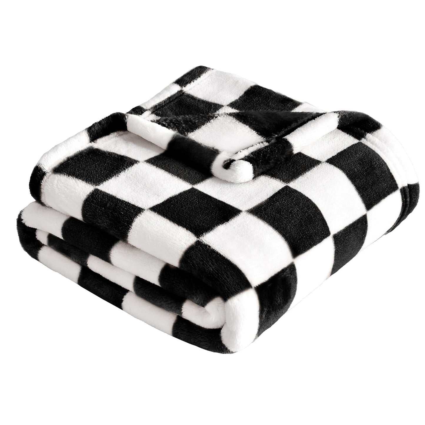 Yurhap Checkered Baby Blanket Fleece Baby Blankets for Boys, Ultra Soft Cozy Fluffy Infant Toddler Newborn Receiving Blankets for Crib Stroller, 30''x40'', Blue