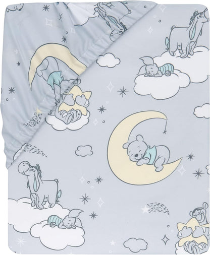 Lambs & Ivy Disney Baby Forever Mickey Mouse White Fitted Crib Sheet