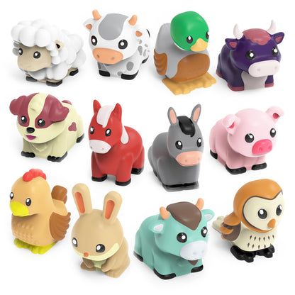 Tub Works® Barnyard™ Mold Free Bath Toys, 6 Pack | Sealed, No Hole Bath Toys Design Keeps Moisture Out | Soft, Squeezable & Float on Water | Farm Animals Baby & Toddler Bathtub Toys | Baby Pool Toys