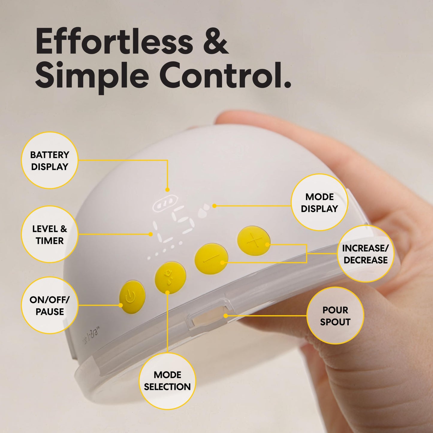 Medela Motion InBra Wearable Breast Pump, Portable Hands-Free Wireless Electric Pump, Highly efficient, Lightweight, Custom fit with Inserts, Rechargeable Battery, Discreet, Quiet, Only 3 Parts