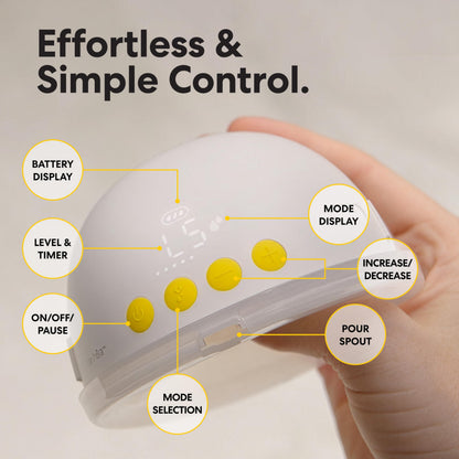 Medela Motion InBra Wearable Breast Pump, Portable Hands-Free Wireless Electric Pump, Highly efficient, Lightweight, Custom fit with Inserts, Rechargeable Battery, Discreet, Quiet, Only 3 Parts