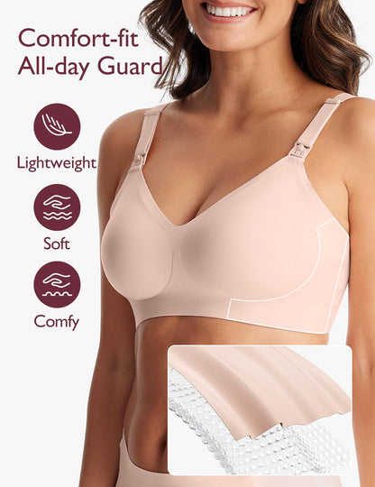 Momcozy Nursing Bras for Breastfeeding, YN21 Seamless Ultra Comfort Maternity Bra, Natural Shape, Pregnancy Sleep Bralette
