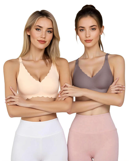 Gailife 3 Pack Nursing Bras for Breastfeeding Seamless Wireless Maternity Bras for Pregnancy Soft Sleep Bralette Pack