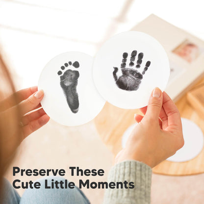 4-Pack Inkless Baby Hand and Footprint Kit - Mess Free Ink Pad for Newborn Keepsake, Dog Nose & Paw Print Kit, Clean Touch Ink Pad for Baby Hand & Footprints, First Mother's Day (Jet Black)