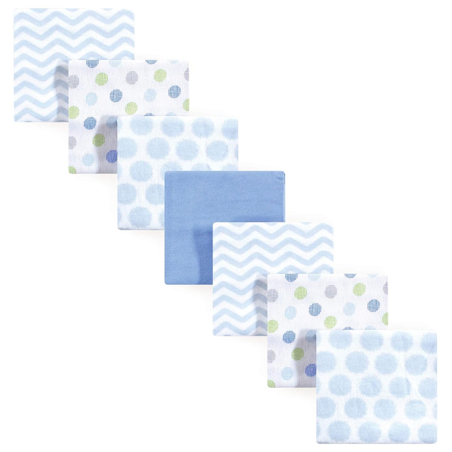Luvable Friends Unisex Baby Cotton Flannel Receiving Blankets, Rainbow 7-Pack, One Size