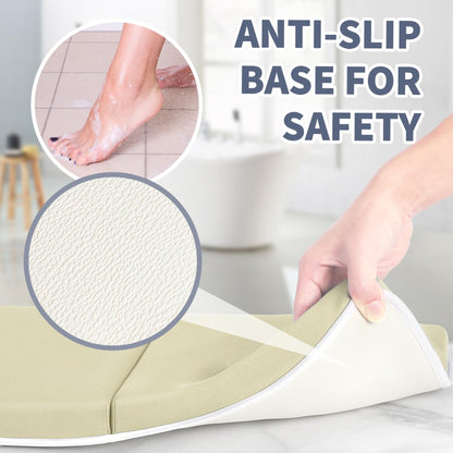 URMYWO Bath Kneeler and Elbow Rest Pad Set - 1.5" Thick Baby Bath Kneeler Pads with Toys Organizer, Anti-Slip Cozy Knee & Arm Support Bathtub Mat, Quick Dry Kneeling Pad for Baby Bath Time