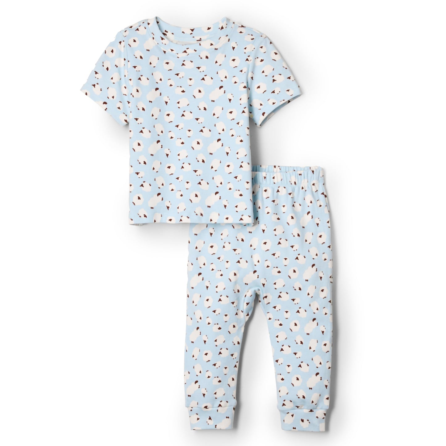 Amazon Essentials x Sofia Grainge Unisex Toddlers and Babies' Cotton Knit Short Sleeve Shirt & Pants Set