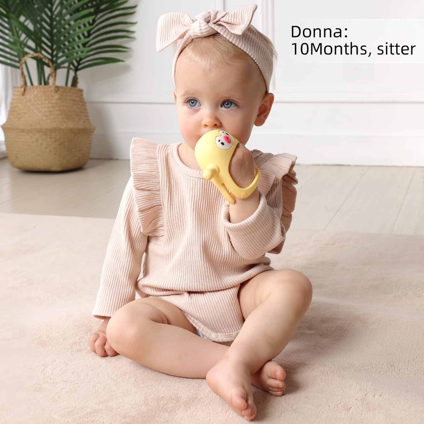 Smily Mia Penguin Teethers, Silicone TeethingToys for Babies 0-6Months, Baby Teethers for 3-6Months, Hand Teether for Infants, Teething/Teether Pacifiers for Infants, Light Purple