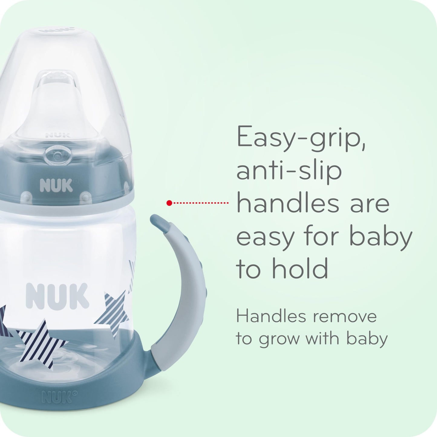 NUK Fun Grips Hard Spout Sippy Cup, 10 oz. | Easy to Hold, BPA Free, Spill Proof Toddler Cup, 4pk