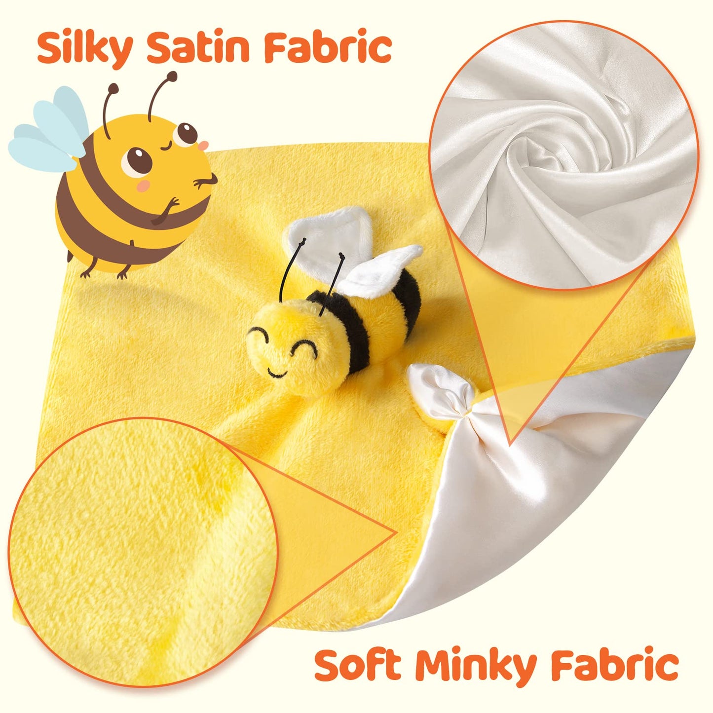 Pro Goleem Elephant Security Blanket, Soft Lovey Unisex Lovie Baby Gifts for Boys and Girls Snuggle Toy Stuffed Animal Newborn Essentials and Items Grey 16 Inch