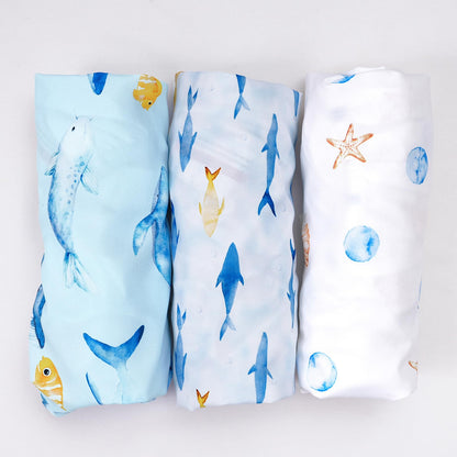 david's kids 3 Pack Fitted Crib Sheets, Ultra Soft Breathable Comfortable Baby Sheet Set for Boys Girls Neutral, 28x52 Inch Fits Standard Crib and Toddler Mattresses, Dinosaur