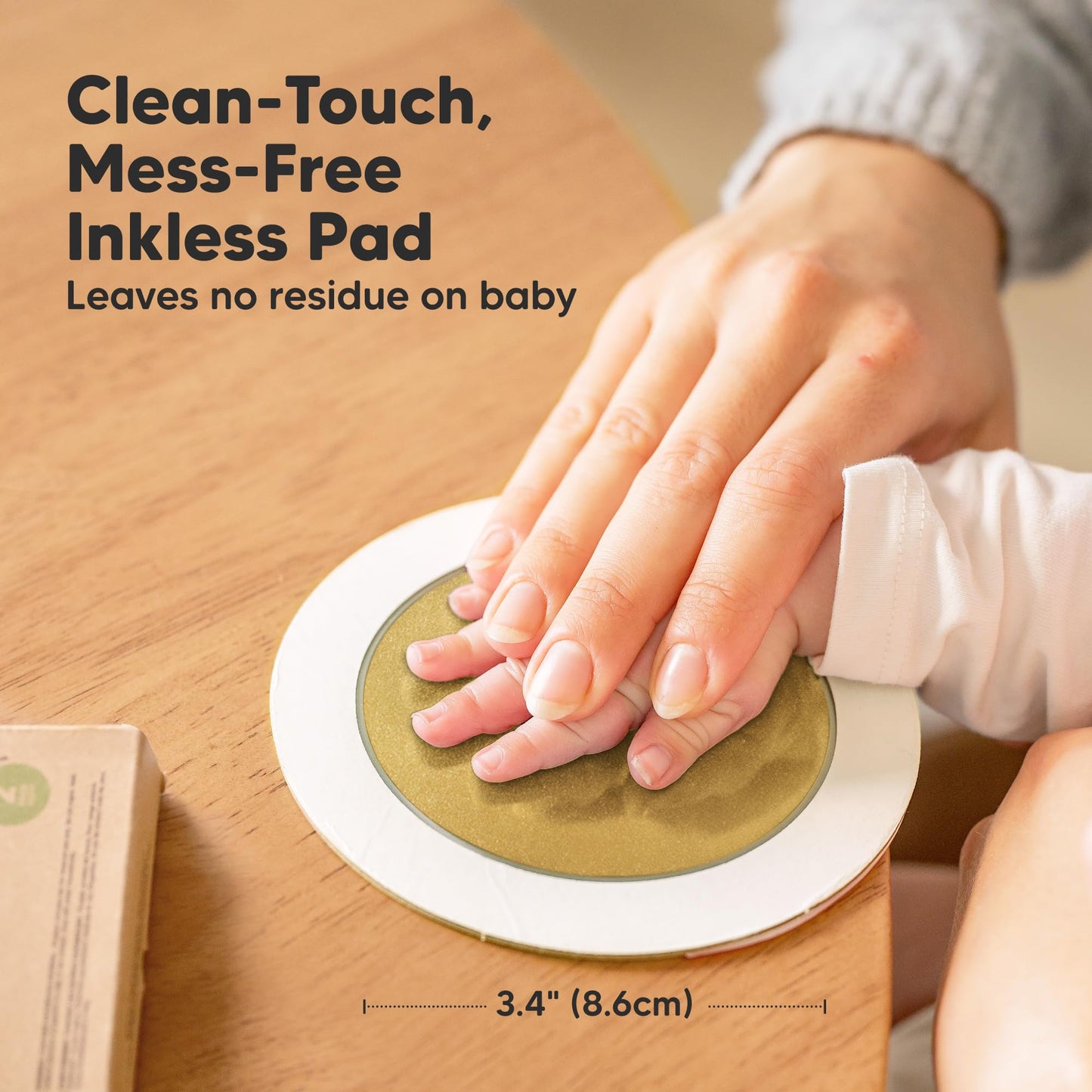 4-Pack Inkless Baby Hand and Footprint Kit - Mess Free Ink Pad for Newborn Keepsake, Dog Nose & Paw Print Kit, Clean Touch Ink Pad for Baby Hand & Footprints, First Mother's Day (Jet Black)