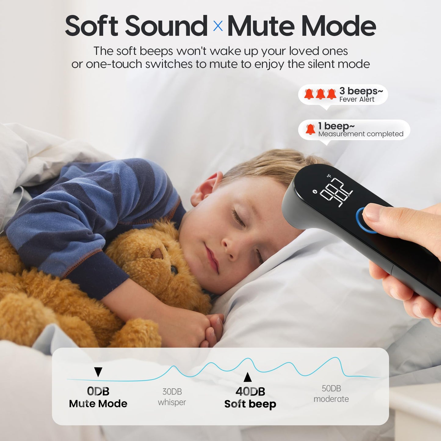 Thermometer for Adults and Kids, Fast Accurate Baby Thermometer, Fever Alarm & Mute Mode, Baby Essentials - Lifetime Support