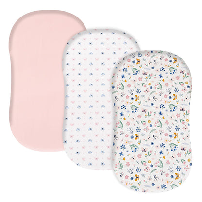 david's kids 3 Pack Fitted Crib Sheets, Ultra Soft Breathable Comfortable Baby Sheet Set for Boys Girls Neutral, 28x52 Inch Fits Standard Crib and Toddler Mattresses, Dinosaur