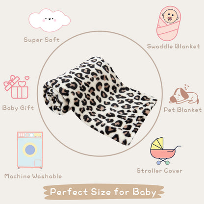 Yurhap Checkered Baby Blanket Fleece Baby Blankets for Boys, Ultra Soft Cozy Fluffy Infant Toddler Newborn Receiving Blankets for Crib Stroller, 30''x40'', Blue