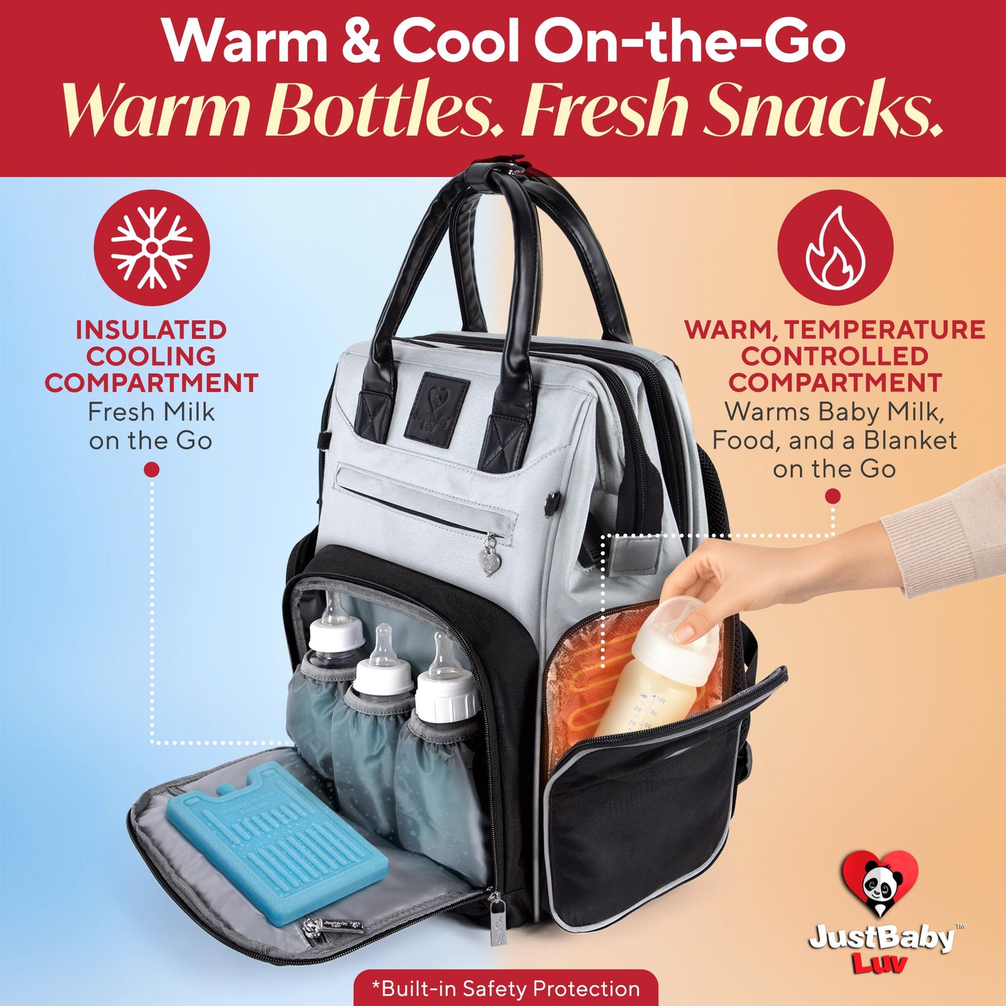 Award-Winning Baby Diaper Bag Backpack with Changing Station –Large Multifunction Waterproof Diaper Bag, Warm Bottle Pockets, Travel Baby Organizer Mom & Dad, Newborn Baby Essentials, Newborn Gift