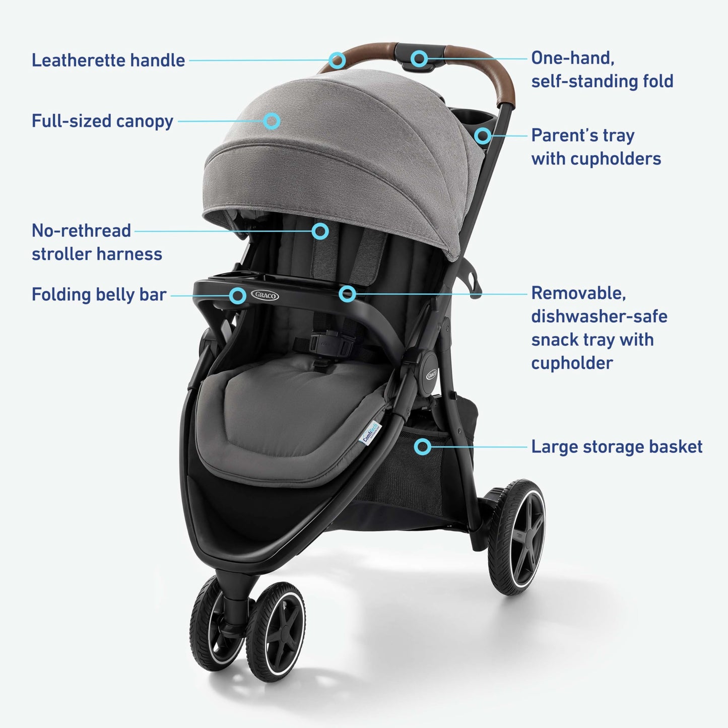 Graco® Outpace LX All-Terrain Travel System - Includes SnugRide Lite Infant Car Seat, Briggs, High-Performance Stroller/Car Seat Combo, Practical & Durable