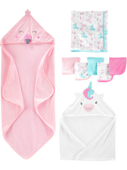 Simple Joys by Carter's baby-girls 8-piece Towel and Washcloth Set