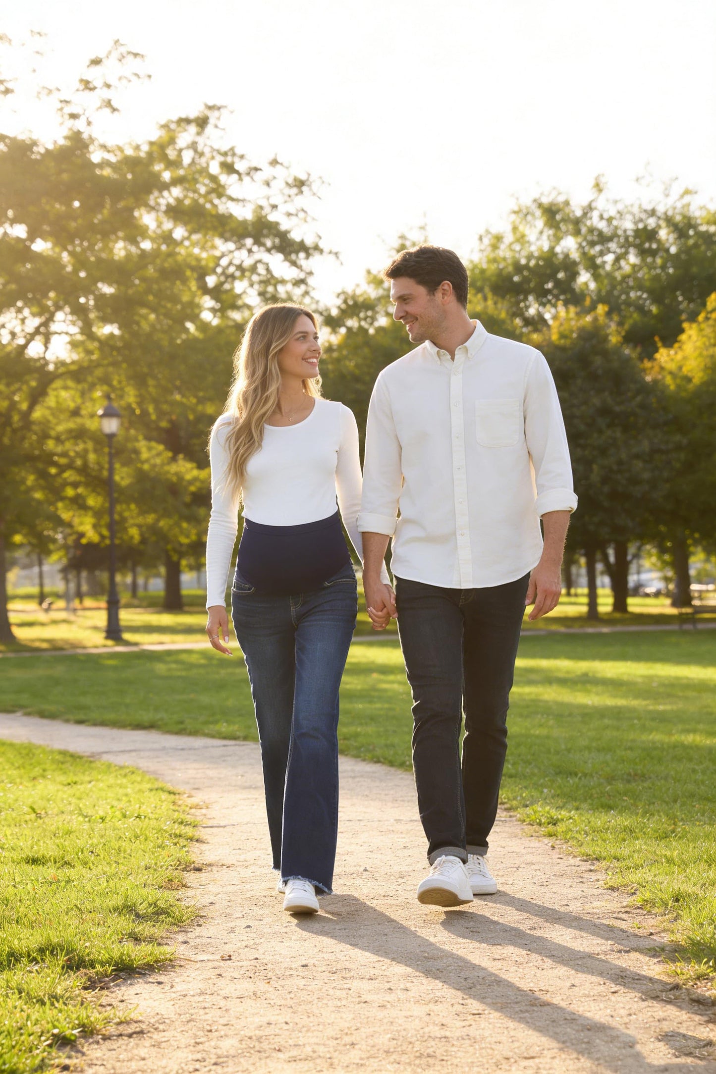 BLENCOT Maternity Jeans for Women Over Belly Pregnancy Pants Comfy Pregnant Jeans Flare Denim Jeans with Pockets