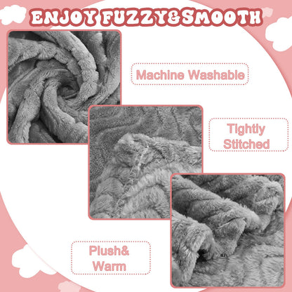 Frienda 4 Pcs Baby Fuzzy Blanket Fluffy Baby Blanket for Boys Girls Soft Warm Infant Newborn Toddler Receiving Nursery Bed Supplies, 32 x 24 Inch(Pink Color)