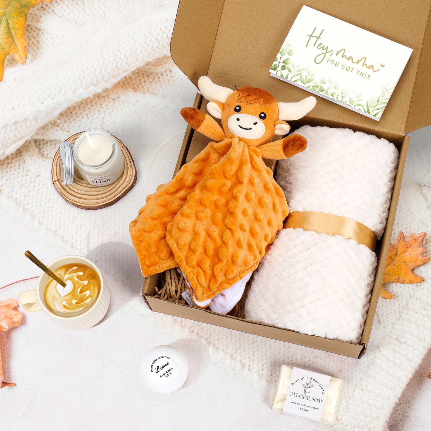 New Mom Gifts & Baby Girl Gift Set for Newborn,Baby Girl Gift Basket with Baby Milestone Blanket,Pregnancy Gifts for Expecting Mom,New Mom Care Package After Baby, Pregnancy Gifts for Women and Baby