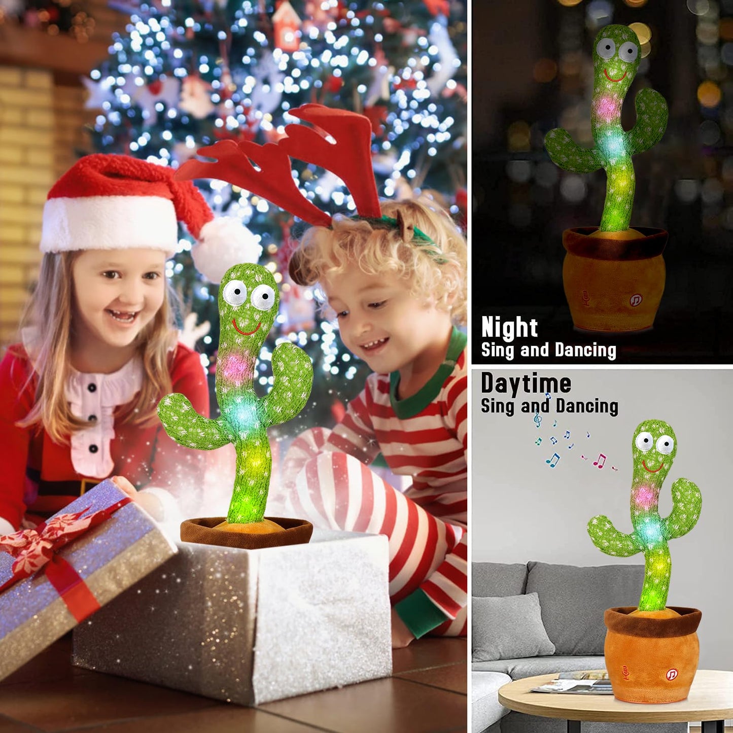Emoin Dancing Talking Giraffe Baby Toy, Adjustable Volume Baby Giraffe Toys Singing 10 Children's Songs Singing Mimicking Recording Repeating What You Say for Toddlers