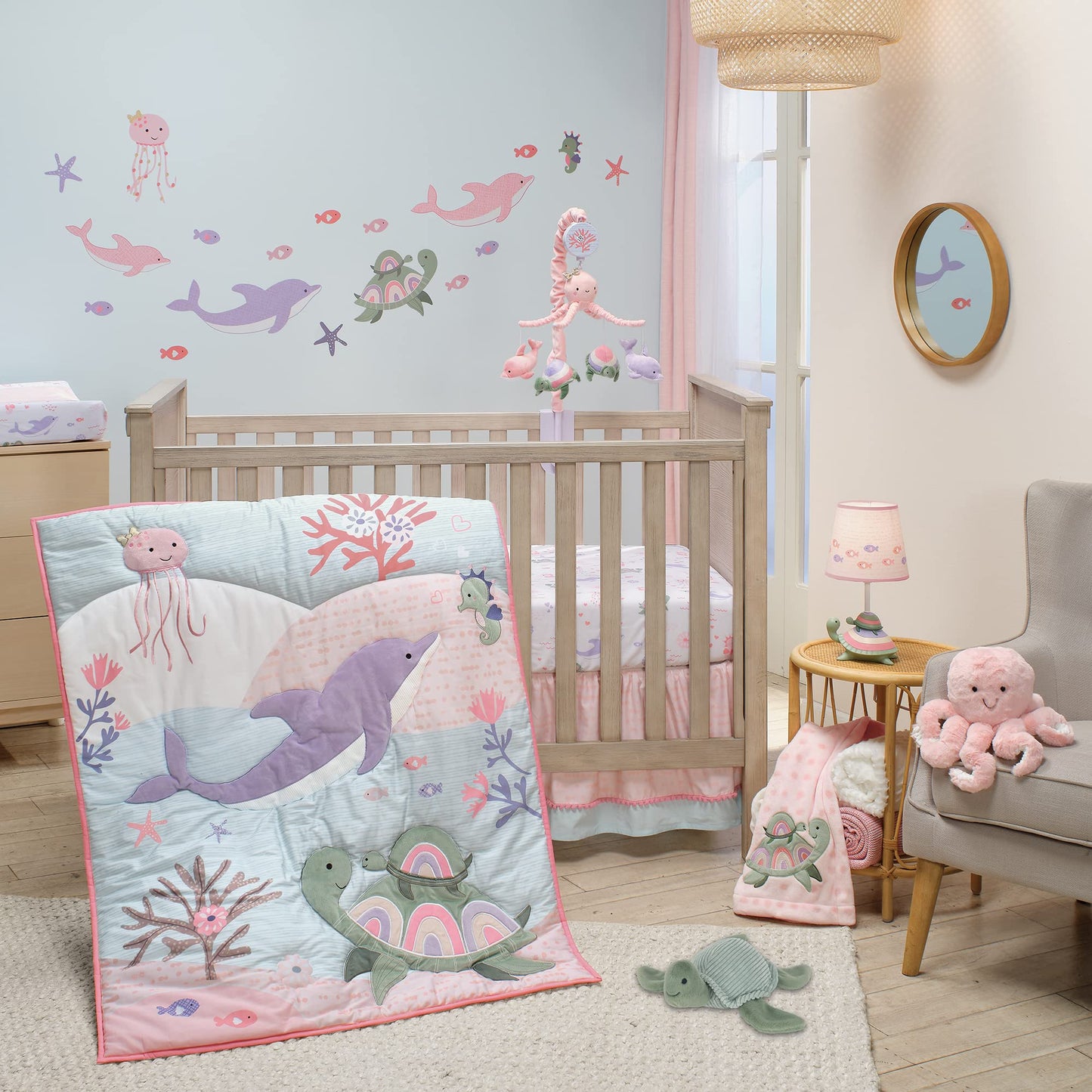 Lambs & Ivy Disney Baby Pooh Bear & Pals Cotton 3Piece Nursery Crib Bedding Set
