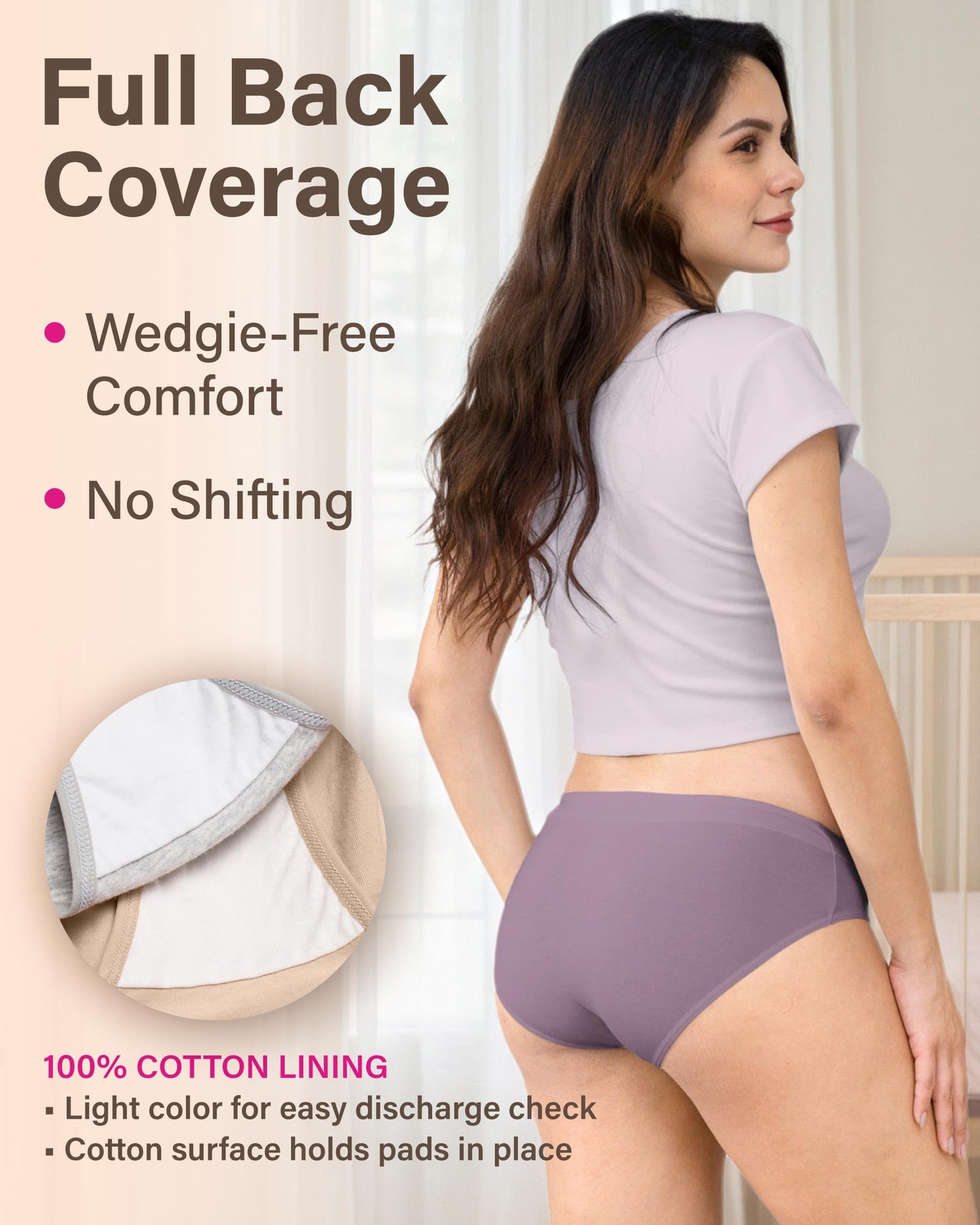 Intimate Portal Cotton Maternity Underwear Under the Bump Pregnancy Postpartum Bikini Panties