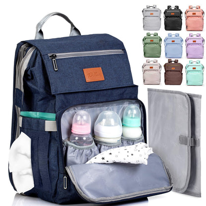 PILLANI Baby Diaper Bag Backpack - Baby Bag for Girls & Boys, Large Waterproof Toddler Diaper Backpack - Baby Shower Gifts & Registry Must Haves - Travel Diaper Bags with Changing Pad - Newborn Stuff