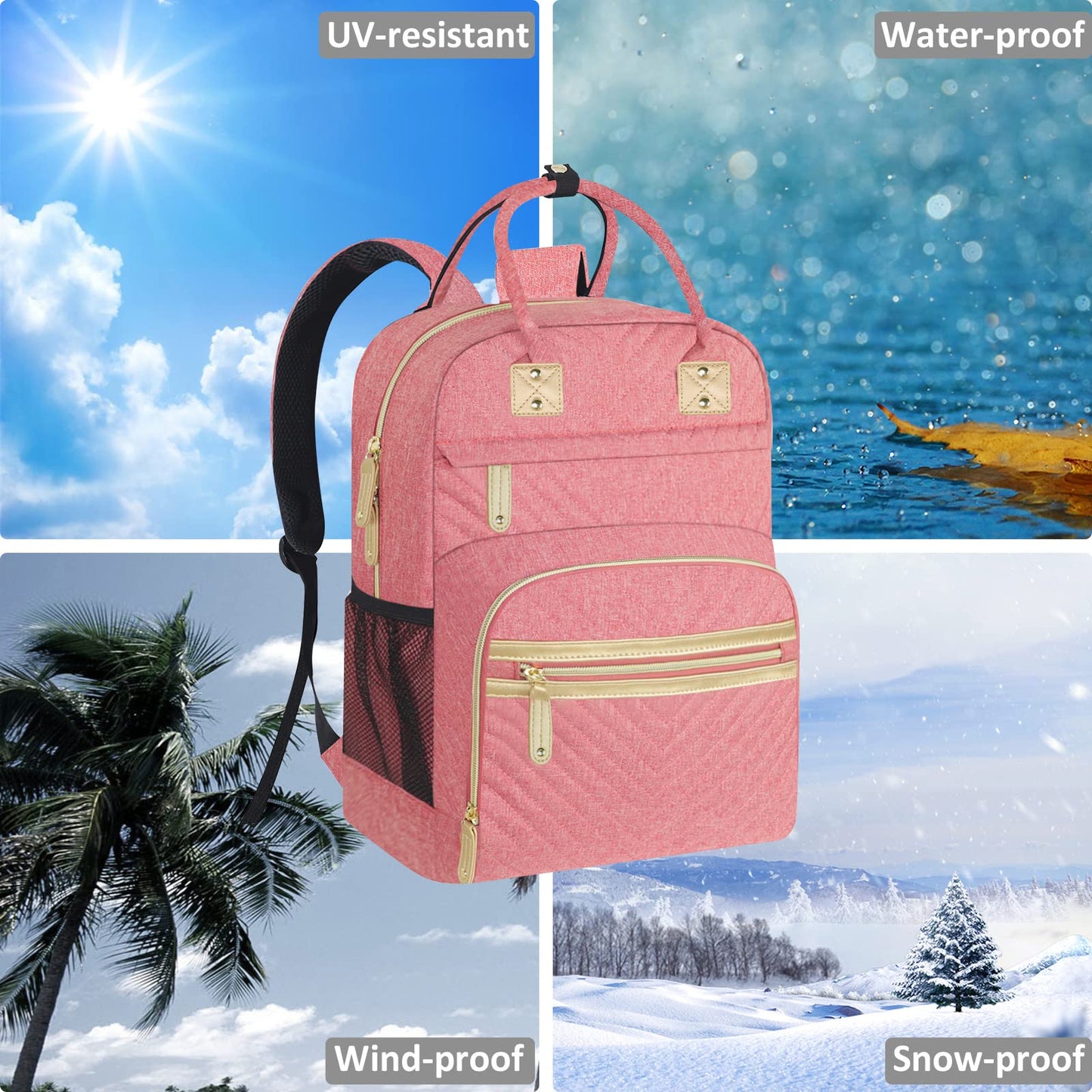 Tenot Diaper Bag Backpack for Women Large Capacity with Insulated Pockets Multifunctional Diaper Bags For Baby Girl Boy Waterproof Baby Bags For Mama Maternity Travel Bag Black