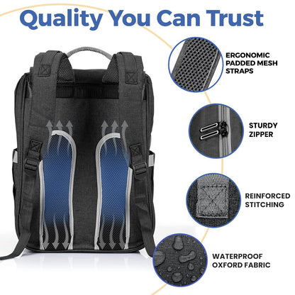 PILLANI Baby Diaper Bag Backpack - Baby Bag for Girls & Boys, Large Waterproof Toddler Diaper Backpack - Baby Shower Gifts & Registry Must Haves - Travel Diaper Bags with Changing Pad - Newborn Stuff