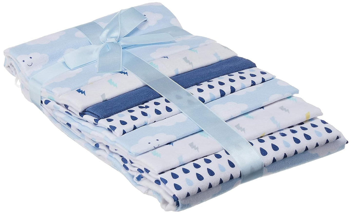 Luvable Friends Unisex Baby Cotton Flannel Receiving Blankets, Rainbow 7-Pack, One Size