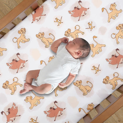 Lambs & Ivy Disney Baby Forever Mickey Mouse White Fitted Crib Sheet