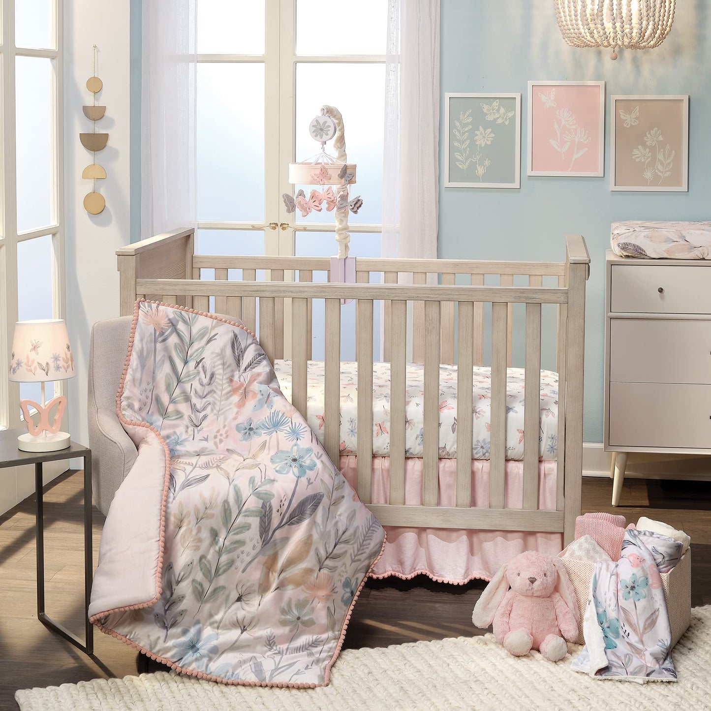 Lambs & Ivy Disney Baby Pooh Bear & Pals Cotton 3Piece Nursery Crib Bedding Set