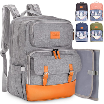 PILLANI Baby Diaper Bag Backpack - Baby Bag for Girls & Boys, Large Waterproof Toddler Diaper Backpack - Baby Shower Gifts & Registry Must Haves - Travel Diaper Bags with Changing Pad - Newborn Stuff