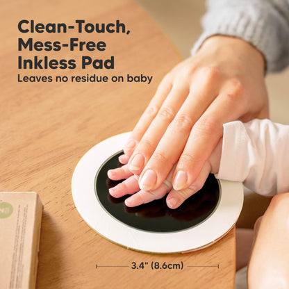 4-Pack Inkless Baby Hand and Footprint Kit - Mess Free Ink Pad for Newborn Keepsake, Dog Nose & Paw Print Kit, Clean Touch Ink Pad for Baby Hand & Footprints, First Mother's Day (Jet Black)