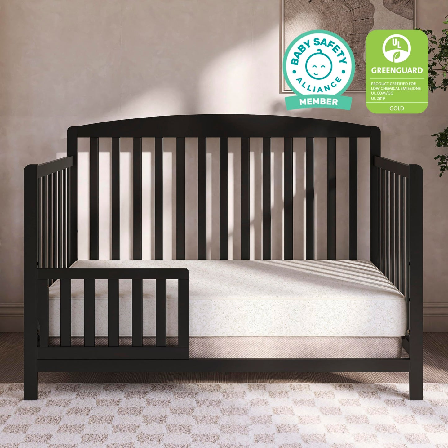 Dream On Me Twilight 5” 88 Coil Inner Spring Crib & Toddler Mattress – Brown Cloud, Greenguard Gold & BSA Certified, Waterproof & Stain-Resistant Cover, Fits Standard Full-Size Cribs & Toddler Beds