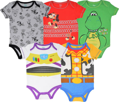 Disney Baby 5 Pack Bodysuits Newborn to Infant Sizes (Newborn - 24 Months)