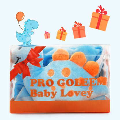 Pro Goleem Elephant Security Blanket, Soft Lovey Unisex Lovie Baby Gifts for Boys and Girls Snuggle Toy Stuffed Animal Newborn Essentials and Items Grey 16 Inch