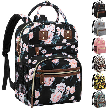 Tenot Diaper Bag Backpack for Women Large Capacity with Insulated Pockets Multifunctional Diaper Bags For Baby Girl Boy Waterproof Baby Bags For Mama Maternity Travel Bag Black