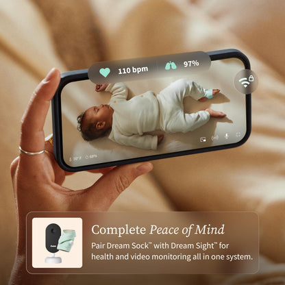 Owlet Dream Sock - Smart Baby Monitor View Heart Rate and Average Oxygen O2 as Sleep Quality Indicators. Wakings, Movement, and Sleep State. Digital Sleep Coach and Sleep Assist Prompts - Mint