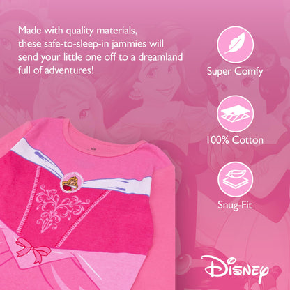 Disney Unisex Kids' 6-piece Snug-fit Cotton Matching Comfortable Pajama Set, Soft & Cute for Kids
