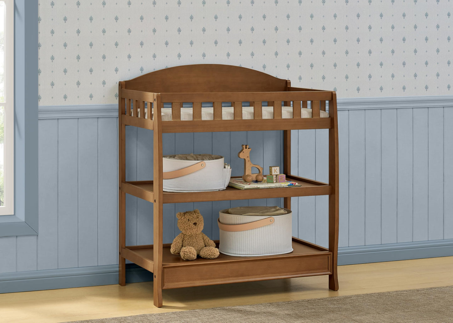 Delta Children Infant Changing Table with Pad, Dark Chocolate