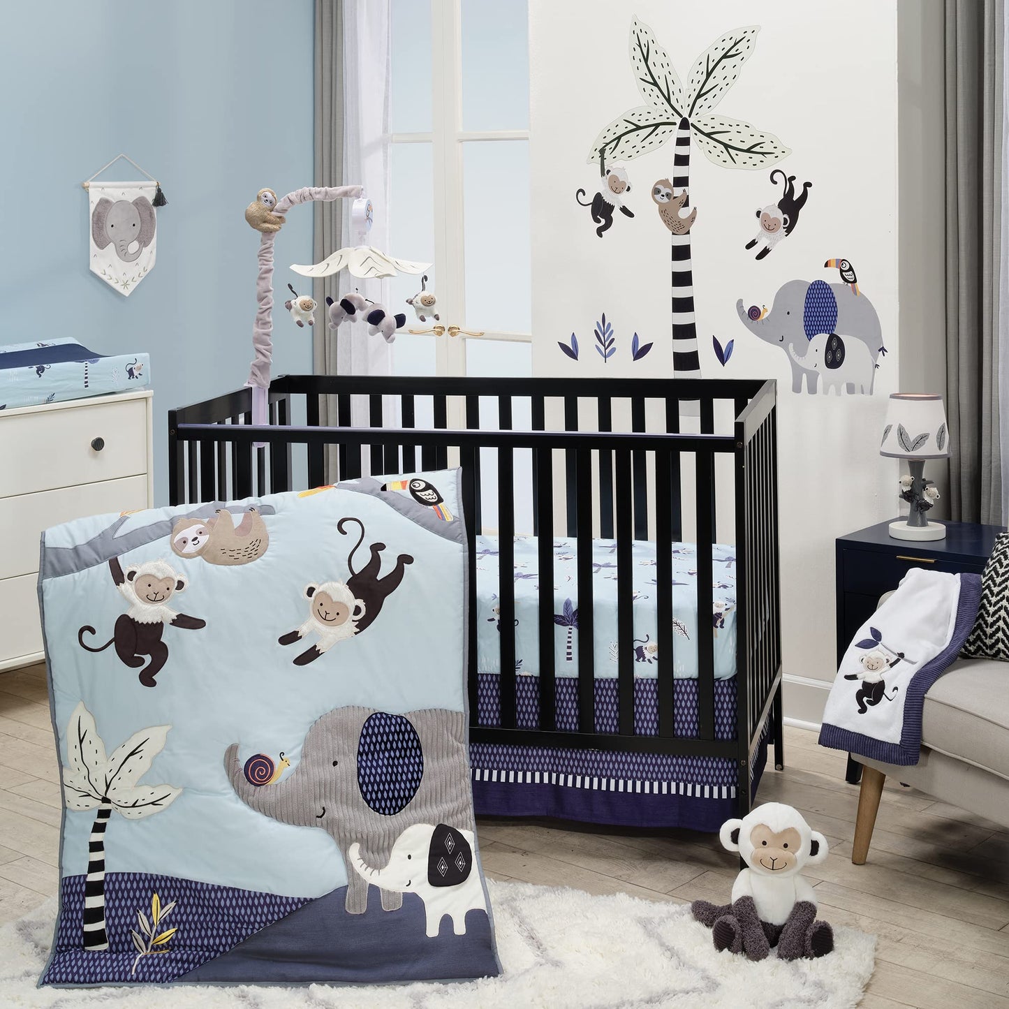 Lambs & Ivy Disney Baby Pooh Bear & Pals Cotton 3Piece Nursery Crib Bedding Set